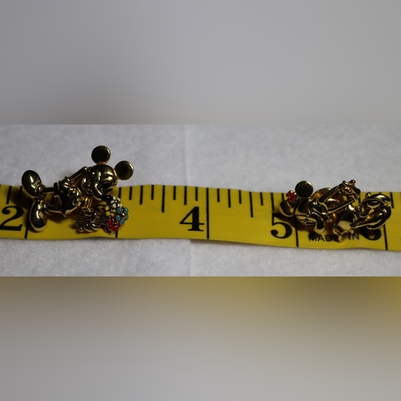 Napier Disney Pin Set Mickey Minnie Mouse Gold Tone Lapel Signed Vintage - Picture 9 of 9